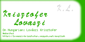 krisztofer lovaszi business card