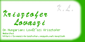 krisztofer lovaszi business card